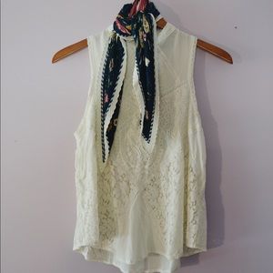Lace top with adorable high neck